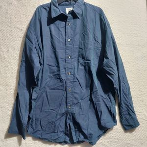 Gap CASUAL BUTTON DOWN SHIRT Mens Size L Large Blue Long Sleeve Cotton